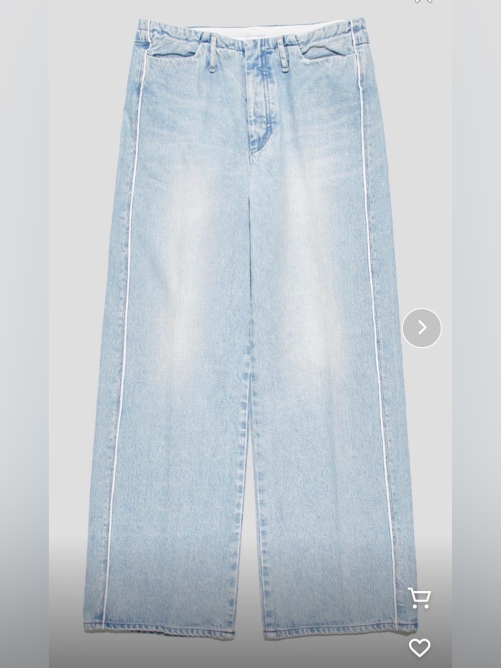 Tanaka Selvedge Work Jeans Trousers ~ Bleach Blue